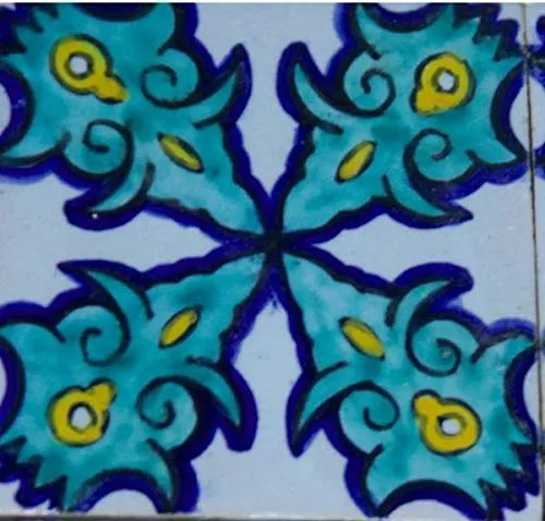 Saharashop Handbemalte Marokko-Fliese Mittel Muster Nr. 15