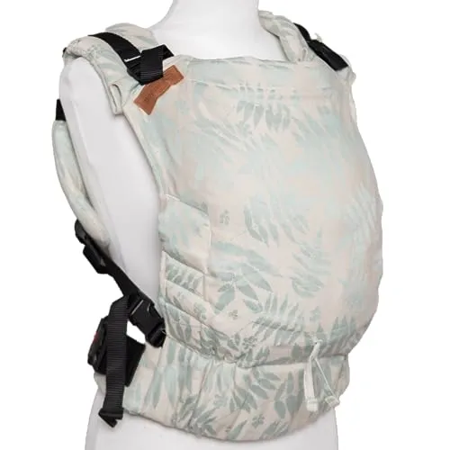 Hoppediz Buckle - Babytrage für Neugeborene ab Geburt - Fullbuckle Tragehilfe mit 2 Schnallenpositionen - mitwachsend bis 20 kg - Design Annecy mit Leinen - LIMITIERT