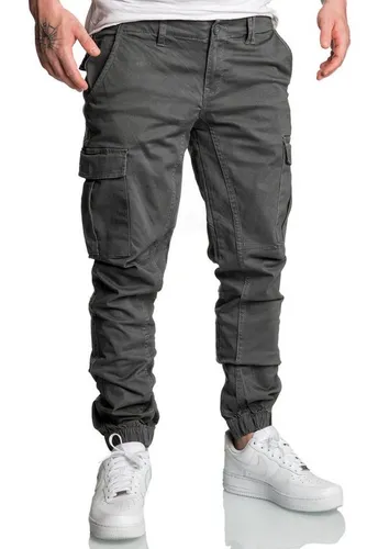 REPUBLIX Cargohose William Herren Cargo Jogger Chino Hose Jeans, Anthrazit - Stretchhosen für Herren, bequem und stylisch mit praktischen Cargo-Taschen, ideal für Freizeit und Alltag.