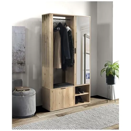 MEBLINI Garderobenschrank Flur mit Spiegel