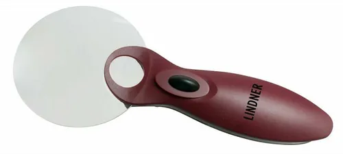Randlose Leuchtlupe Stiellupe LED 8x-20x Lindner S7132 - Geldscheinprüfer mit 8x-20x Vergrößerung, ideal für präzise Detailbetrachtung von Geldscheinen und Dokumenten.