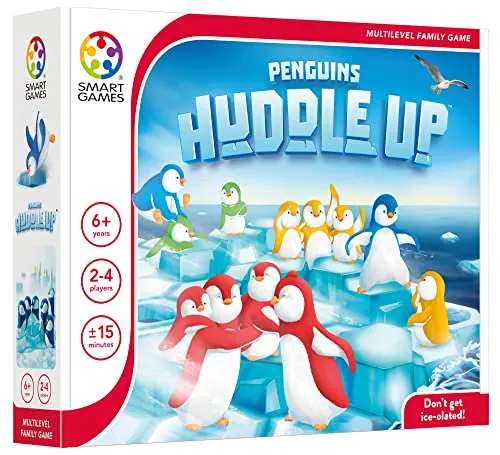 SmartGames - Penguins Huddle Up, Multiplayer Strategy Game, 2 - 4 Players, 6+ Years