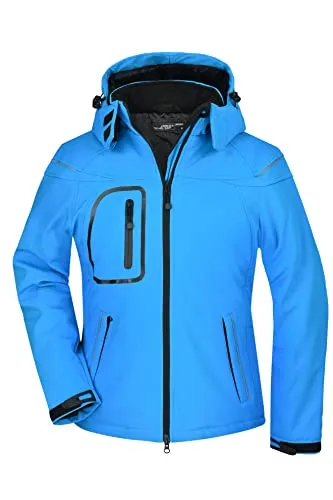 James & Nicholson Damen Winter Softshelljacke - Leicht taillierte Softshell-Funktionsjacke mit TPU Membran | Farbe: aqua | Grösse: XXL