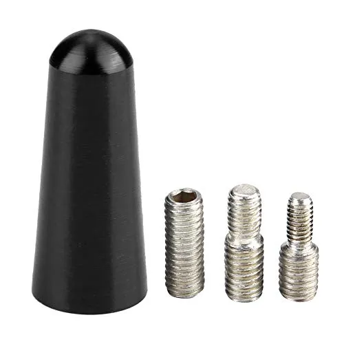 Autoantenne kurz Auto antenne Kurze Mini Autoradio Antenne 3cm/1.2in Antenne Aluminiumlegierung Autodach Short Rod Antennenadapter mit Schrauben