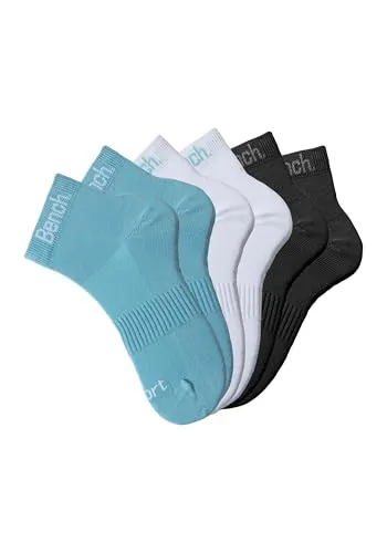 BENCH neutral Sportsocken 2x türkis, 2x weiß, 2x schwarz 39-42