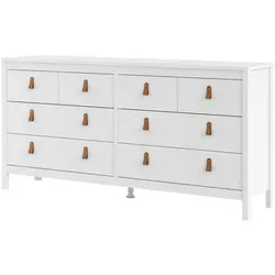 Home affaire Kommode Madrid - Kommode mit 8 Schubladen, ideal für stilvolle Aufbewahrung und Platzersparnis. Hergestellt aus FSC-zertifizierten Materialien, Maße: 160 cm Breite, perfekt für jedes Zuhause.