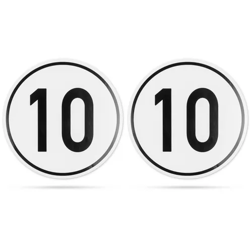 Aufkleber Geschwindigkeit 10 KM/H selbstklebende Sticker KFZ KMH Geschwindigkeit