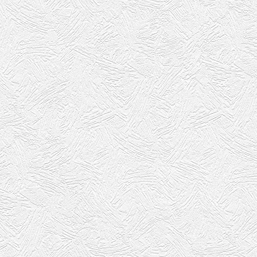 A.S. Création Strukturprofiltapete Simply White 4 Tapete 10,05 m x 0,53 m weiß Made in Germany 330321 3303-21