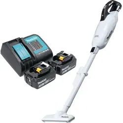 Makita DCL 281 FSTW Akku Staubsauger 18 V - Bodenstaubsauger mit bürstenlosem Motor für hohe Saugkraft und lange Lebensdauer. Ideal für Werkstatt und Auto, inklusive 2x 5,0 Ah Akkus und Ladegerät.