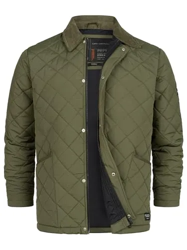 Produktbild Indicode Herren INDram Steppjacke mit Cordkragen