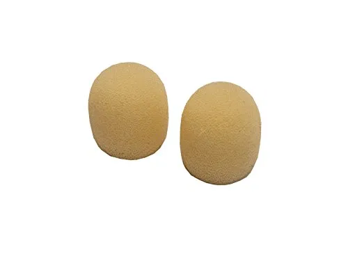 2er Set deetech WS-22s Headset Windschutz/Popschutz Ø 10-12 mm - Hautfarbe
