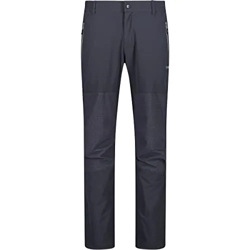 CMP Herren-Trekkinghose aus Stretch-Stoff, Anthrazit-Zement, Größe 56 - Wanderhosen mit ergonomischem Schnitt, verstellbarem Saum und vorgeformten Knien für optimalen Komfort bei Outdoor-Aktivitäten.