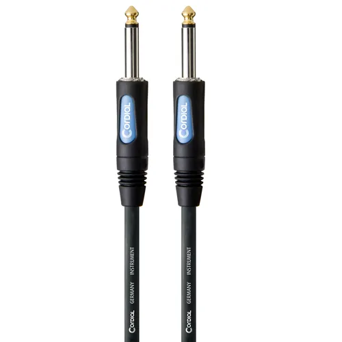 CORDIAL Kabel Gitarre jack 60 cm - Hochwertiges HiFi-Kabel, flexibel und robust für beste Klangqualität