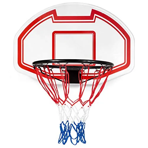 BESTIF Basketballkorb Outdoor Basketball Backboard Indoor Kinder | Basketballbrett inklusive Korb Netz Weiß