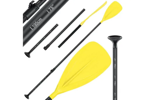 KESSER® Paddle - 3-teiliges verstellbares Aluminium Paddel für Kayak und SUP - Paddel für Stand-Up Paddling, verstellbar von 165cm bis 215cm, leichtes Aluminium und ergonomischer T-Griff für maximalen Komfort und lange Touren ohne Ermüdung.