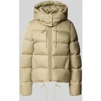 Marc O'Polo Denim Boxy Fit Daunenjacke mit abnehmbarer Kapuze in Schilf, Größe M