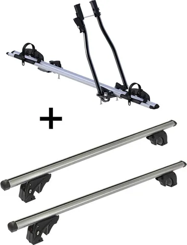 Fahrradträger SAGITTAR + Dachträger VDP LION1 für Skoda Fabia III - Praktisches Set aus Fahrradträger und Dachträger für Skoda Fabia III (ab 15). Hochwertige Materialien, einfache Montage und geeignet für alle Fahrradtypen. Maximale Zuladung: 15 kg. Genießen Sie mehr Platz im Innenraum!