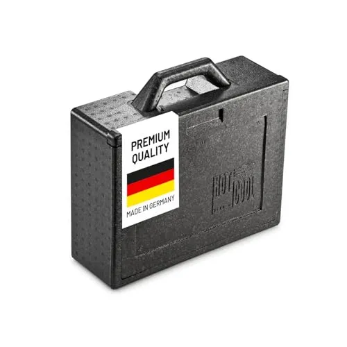 thermohauser Thermobox HotundCool 7L, schwarz - Robuste Thermobox aus EPP für gewerbliche und private Nutzung, temperaturbeständig von -40°C bis +120°C, ideal für temperatursensible Produkte wie Medikamente.
