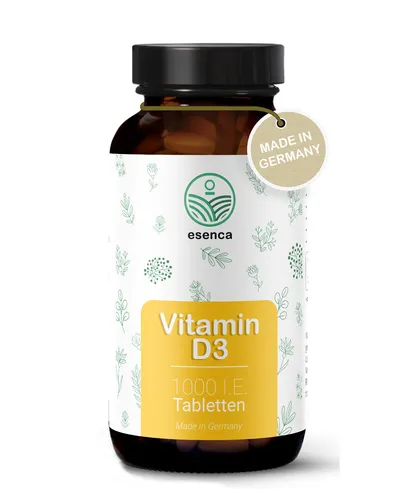 Vitamin D3 Tabletten 1000 I.E/25µg - 400 Stück - Laborgeprüft & Made in Germany