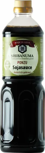 [1 Liter] SHIBANUMA PONZU Sojasauce / traditionell im Zedernfass gereift / Japan
