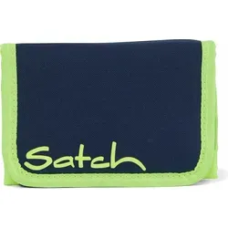 satch Geldbeutel Wallet SAT-WAL-001 Toxic Yellow - Dunkelblau, umweltfreundlich aus recycelten PET-Flaschen mit vielen Fächern für optimale Organisation