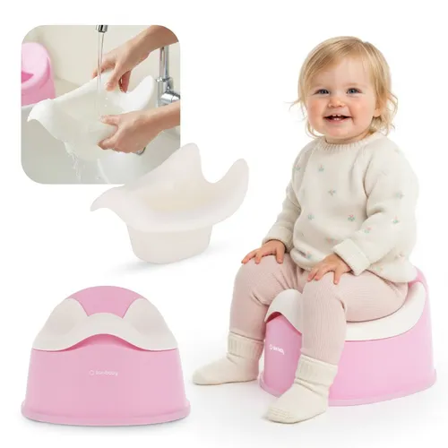 Sun Baby Anti-Rutsch-Töpfchen mit herausnehmbarem Einsatz, stabil, dunkelrosa, w
