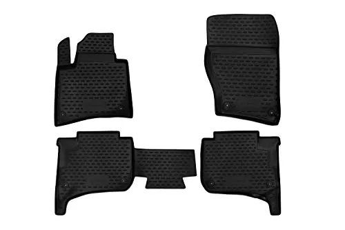 Element 3D Gummimatten Set passend für VW Touareg | Mk2 II | 2010-2018 | 100% passgenaue Auto Fußmatten, robuste Universal Fußmatte Auto, Gummimatten Auto, Auto Fussmatten Gummi