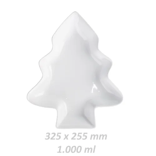 Porzellan Schale 32 cm 1,2 l ''Tanne'', Weiß 1 Stück