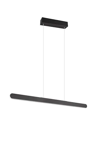 lightling LED Pendellampe Helmut, Lichtfarbe einstellbar, Höhe anpassbar, Up and down Beleuchtung, 4-fach Touch, Höhe 150 cm, Breite 100 cm, Metall, schwarz matt