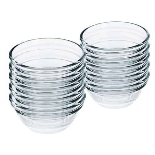 GRÄWE Glasschüssel, Ø 6 cm, 40 ml, 10er Set, kleine Glasschalen, Schale für Konfitüre, Mini-Dipschale