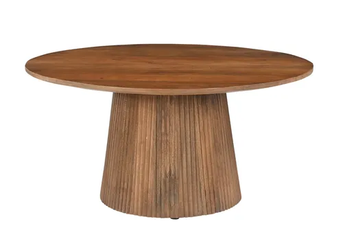 SIT Möbel Couchtisch AMBRA | Runde Tischplatte aus massivem Mangoholz | 80 x 80 cm - Eleganter Couchtisch aus massivem Mangoholz mit runder Tischplatte. Ideal für kleinere Räume und bietet Platz für Dekorationen und Snacks. Jedes Stück ist einzigartig und verleiht Ihrem Wohnzimmer eine warme Ausstrahlung.