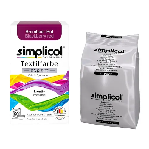 Simplicol Textilfarbe expert für einfaches Färben Brombeer Rot