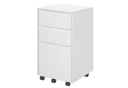 Woltu Aktenschrank mit 3 Schubladen – Mobiler Rollcontainer - Praktischer Aktenschrank mit 3 Schubladen und 360° Lenkrollen für optimale Flexibilität. Ideal für Büro und Zuhause, bietet er viel Stauraum für Dokumente und Büromaterialien.