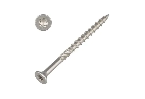 SCREWREBEL Holzbauschraube Edelstahl C1 – Senkkopf – Teilgewinde – TX-Antrieb, (100 St), Martensitischer Stahl für tragende Verbindungen, hohe Festigkeit