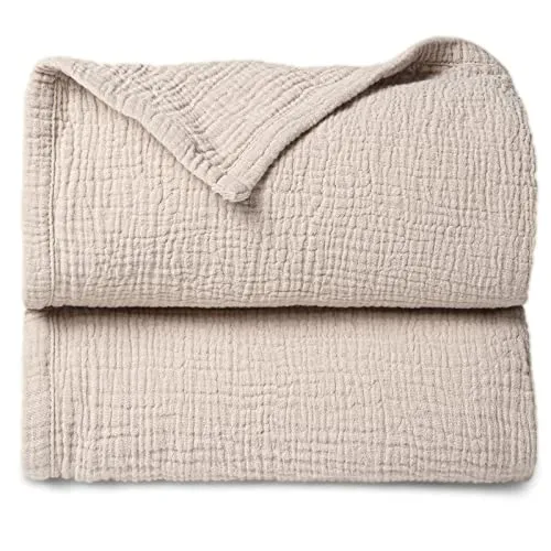 Lulu moon Musselin Decke Baby - Atmungsaktive 4-lagige Baumwolldecke für Neugeborene - Babydecken aus 4-lagigem Musselin, weich, atmungsaktiv und vielseitig einsetzbar für Nickerchen, Reisen und mehr. Perfektes Geschenk in verschiedenen Farben.