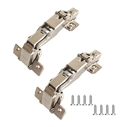 HAFELE 165 Grad Eckanschlag Topfscharnier Standardscharniere mit Dämpfung Soft Closing Automatikscharnier Scharniere Küchenschrank Kleiderschrank Schranktür Möbel 3D Montageplatte 2er Set