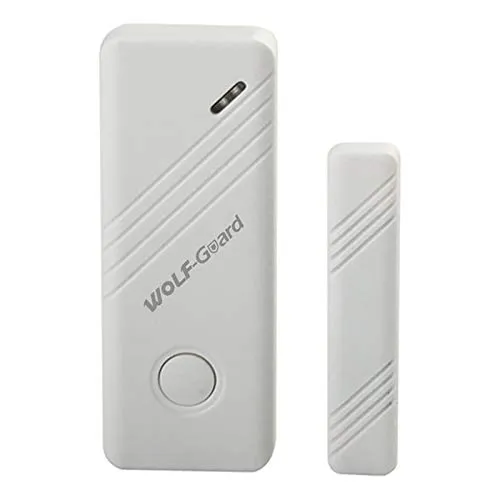 Wolf-Guard 433 MHz Tür-/Fenstersensor für Home Guard System, Netzschalter, Notfallknopf (1, Weiß)