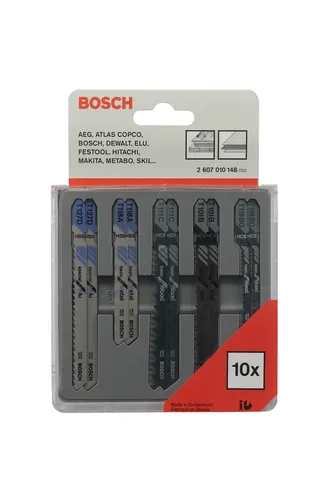 Bosch 10-teiliges Stichsägeblätter-Set für Holz und Metall