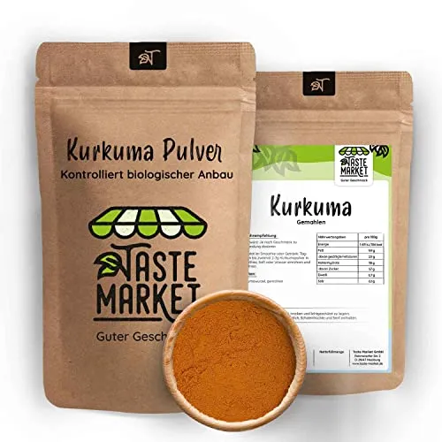 Kurkuma Pulver | Kurkumawurzel gemahlen | Wurzel | Gewürz | Curcumin Kurkumin | Curcuma Latte 100 g