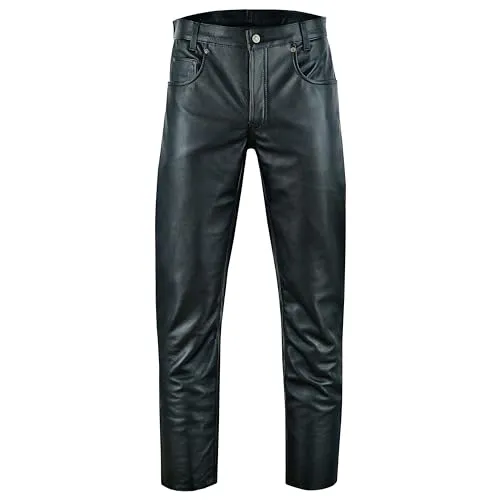 Bohmberg Herren Lederhose Exclusive – Premium Lederjeans aus Voll-Rindsleder - Exklusive Herren Lederhose in limitierter Auflage, gefertigt aus strapazierfähigem Voll-Rindsleder. Ideal für Biker und Modebewusste, bietet sie hervorragenden Tragekomfort und eine perfekte Passform.
