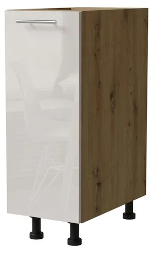 Feldmann-Wohnen Unterschrank, Creme, Eiche Artisan