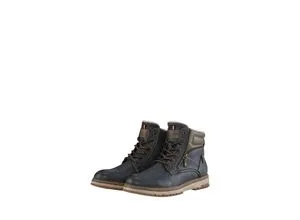 Tom Tailor Schnürstiefel Blau - Wanderschuhe mit warmem Futter und zusätzlichem Reißverschluss, ideal für Komfort und Eleganz im Alltag, perfekt für Büro, Shopping oder Spaziergänge.
