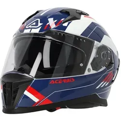 Acerbis Motorradhelm X-Way Graphic Helm mit Sonnenvisier, blau S (55/56) - Motorradhelm mit integriertem Sonnenvisier, hypoallergen und atmungsaktiv, ideal für den sicheren Einsatz auf der Straße.