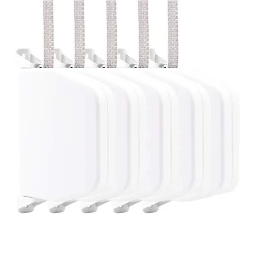 NOBILY Mini Rollladen Gurtwickler ultraweiß mit 5m Gurtband - Gurtwickler für Rollläden, schwenkbar um 180° und einfach zu montieren. Inklusive 5m hellgrauem Gurtband für schnelle Installation – ideal für Neu- und Austauschprojekte.