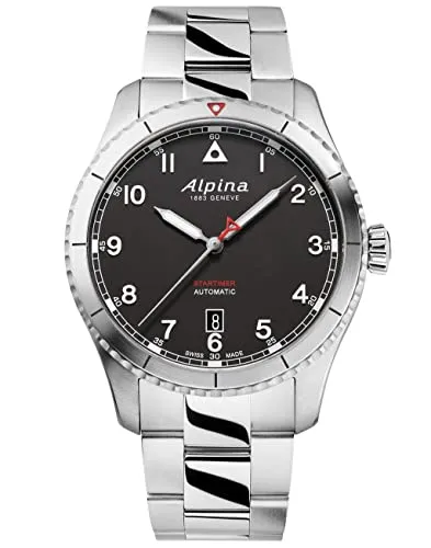 Alpina Automatic Watch AL-525BW4S26B - Armbanduhren für Herren, hochwertige Edelstahl-Gehäuse und kratzfestes Saphirglas für Langlebigkeit und Stil.