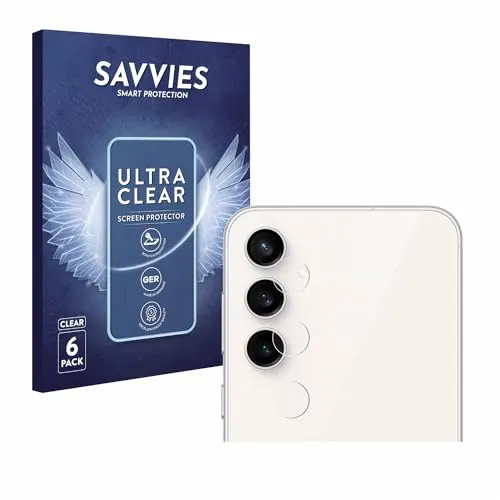 Savvies 6 Stück Schutzfolie für Samsung Galaxy S23 FE (NUR Kameraschutz) Displayschutz-Folie Ultra-Transparent