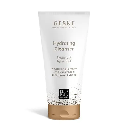 GESKE | Hydrating Cleanser | GESKE SmartAppGuided™ Gesichtsbürsten | Gurken- & Holunderextrakt, Vitamin E & Provitamin B5 | Unreine Haut | Täglich | Alle Hauttypen | Vegane Formel ohne Tierversuche
