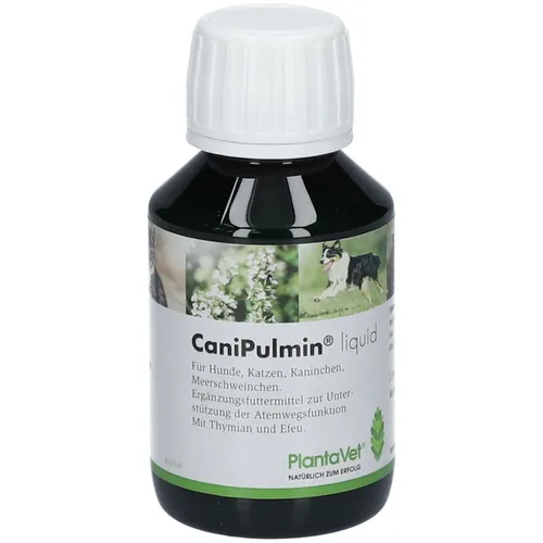 CaniPulmin liquid 100 ml - Flüssiges Ergänzungsfuttermittel für Hunde, Katzen, Kaninchen und Meerschweinchen, unterstützt die Atemwegsfunktion bei Husten und Bronchitis
