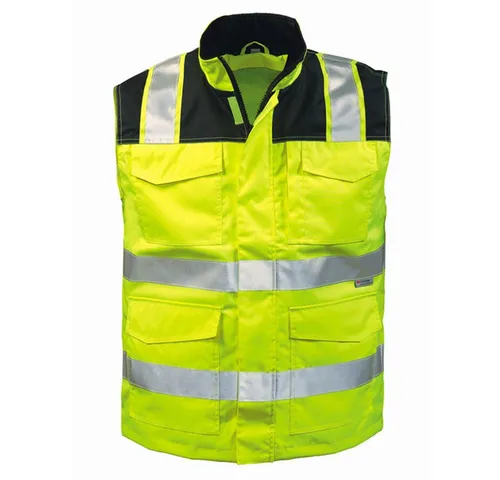 elysee GREGOR Warnschutzweste - Unisex, Signalgelb-Schwarz, Gr. L - Arbeits- & Schutzkleidung mit 3M Reflexstreifen, wasserdicht und atmungsaktiv. Robustes Oxfordgewebe, ideal für sicheres Arbeiten in jeder Wetterlage.
