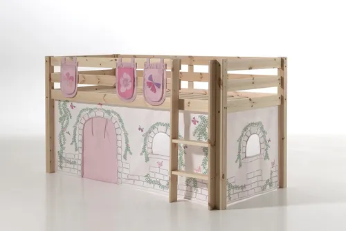 Spielbett >PINO< in Kiefer massiv natur - 210x114x106 (BxHxT)